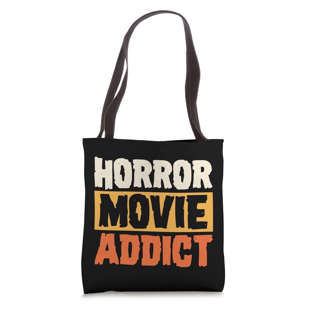 Horror Movie Addict Funny Halloween Cozy Classic Film Fan Tote Bag <3